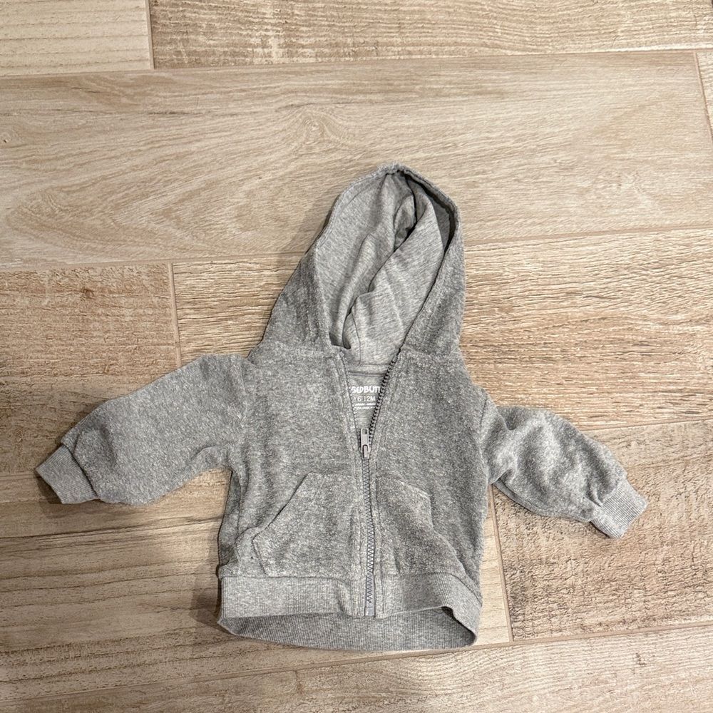 Ruggedbutts Gray Kids Hoodie 6-12M